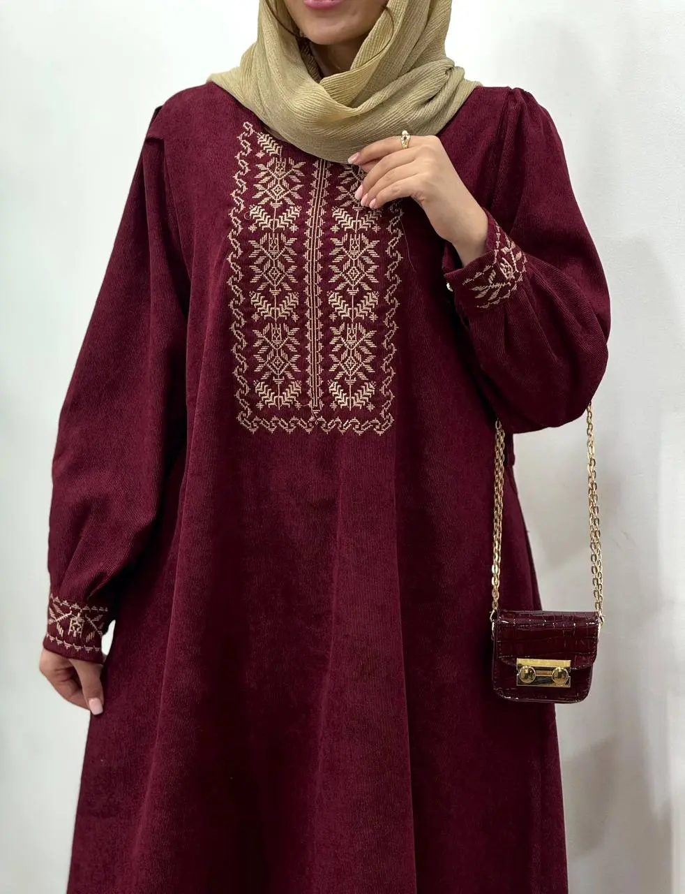 پیراهن مانتویی گلدوزی هدیه